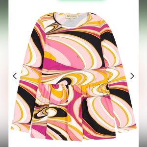PUCCI GIRLS WAVE PRINT PEPLUM TOP. Perfect condition!!